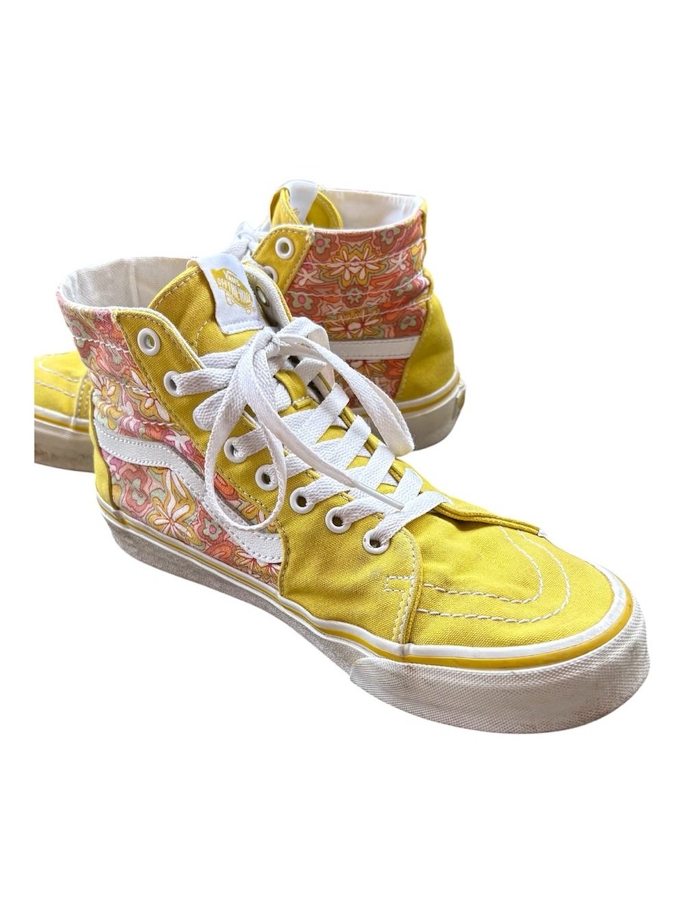 Vans Sk8-Hi Tapered "Psychedelic Resort Passion" Yellow Floral Women Sz 9.5 M 8